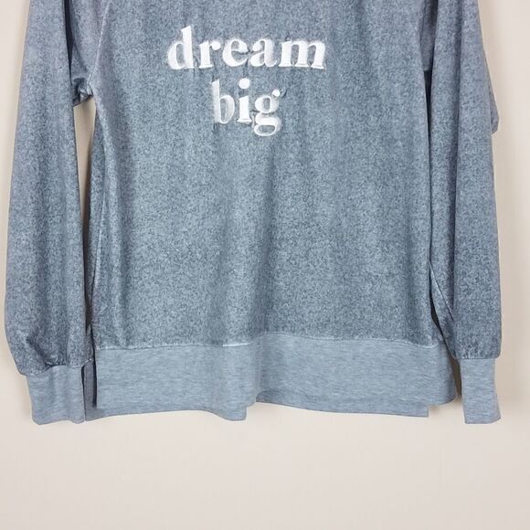 Kate Spade Gray "dream big" Pajama Top - Picture 4 of 6